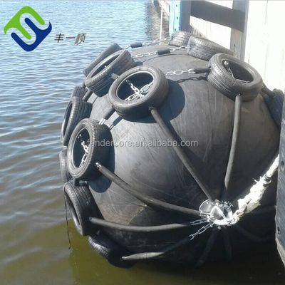 Diameter 0,3-4,5 m Pneumatische scheepsfender in keten en banden Net of Sling type