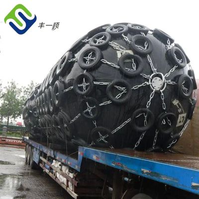 6 tot 10 jaar levensduur Pneumatische rubberfender met natuurlijk rubber en zwarte kleur